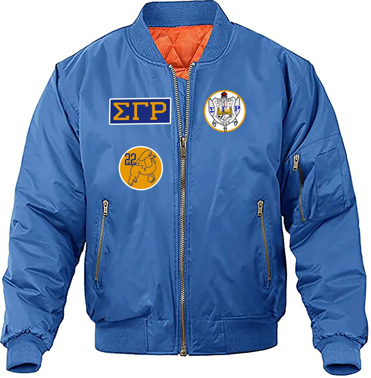 Deference Clothing® compatible with Sigma Gamma Rho Clothing® Chapter 59 Poodle Bomber Jacket Patches