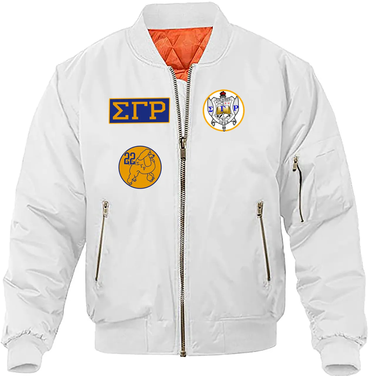 Deference Clothing® compatible with Sigma Gamma Rho Clothing® Chapter 59 Poodle Bomber Jacket Patches