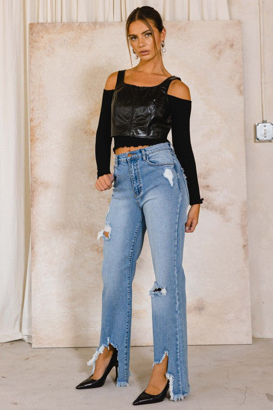 DENIM JOY HIGH RISE JEANS [ONLINE EXCLUSIVE]