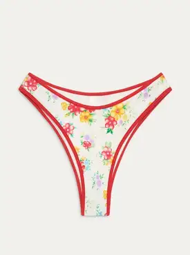 Dove Shine Classic Bikini Bottom in Sweet Hibiscus