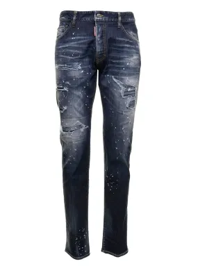 Dsquared2 Paint Splatter Distressed Skinny Jeans