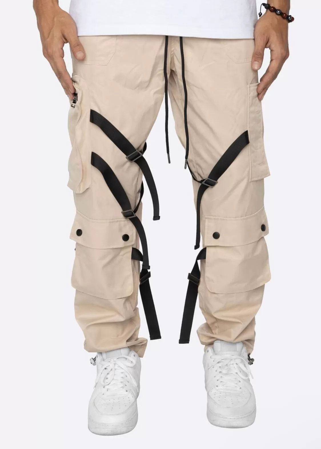 Eptm Tayhwa Khaki Strap Cargo Pants