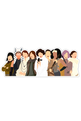 Female Star Wars Cast Sticker