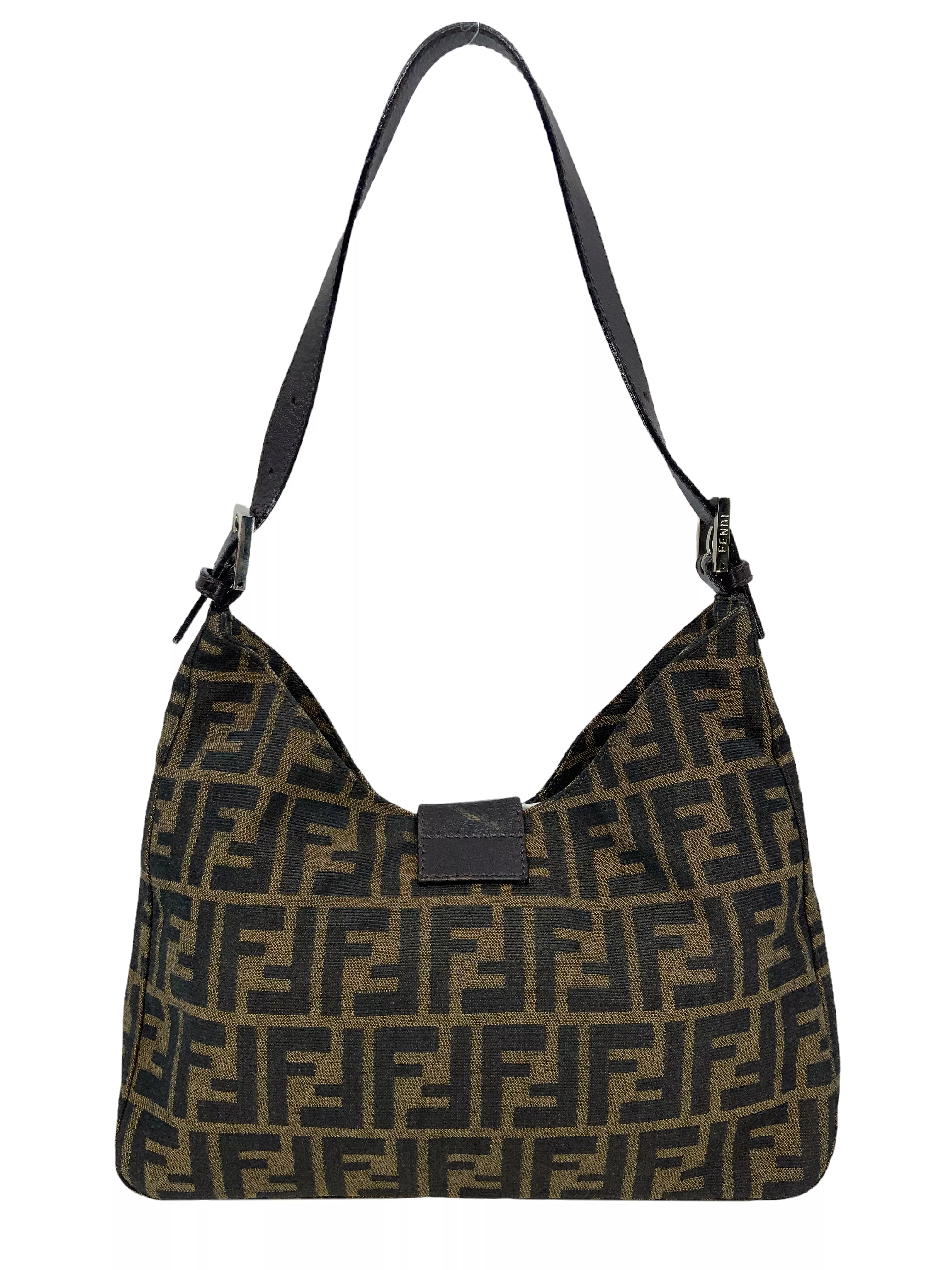 Fendi Vintage Zucca Canvas Shoulder Bag