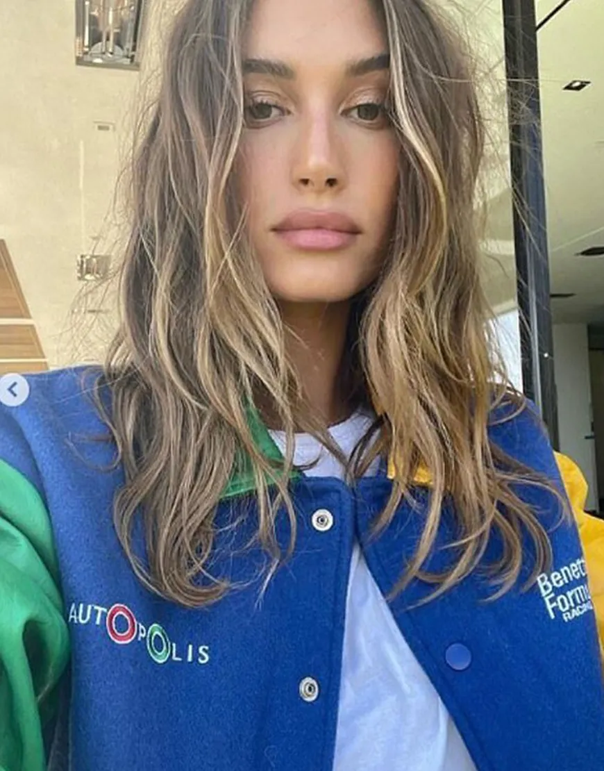 Formula 1 Hailey Bieber Benetton Bomber Jacket | Ujackets.com