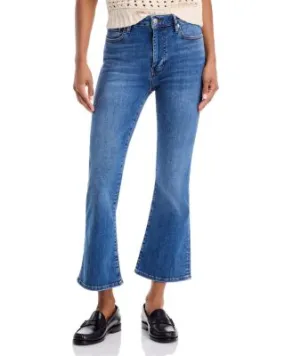 Frame Le Crop Mini High Rise Bootcut Jeans in Mermaid