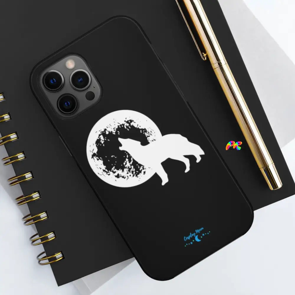 Full Moon and Wolf Tough Phone Cases