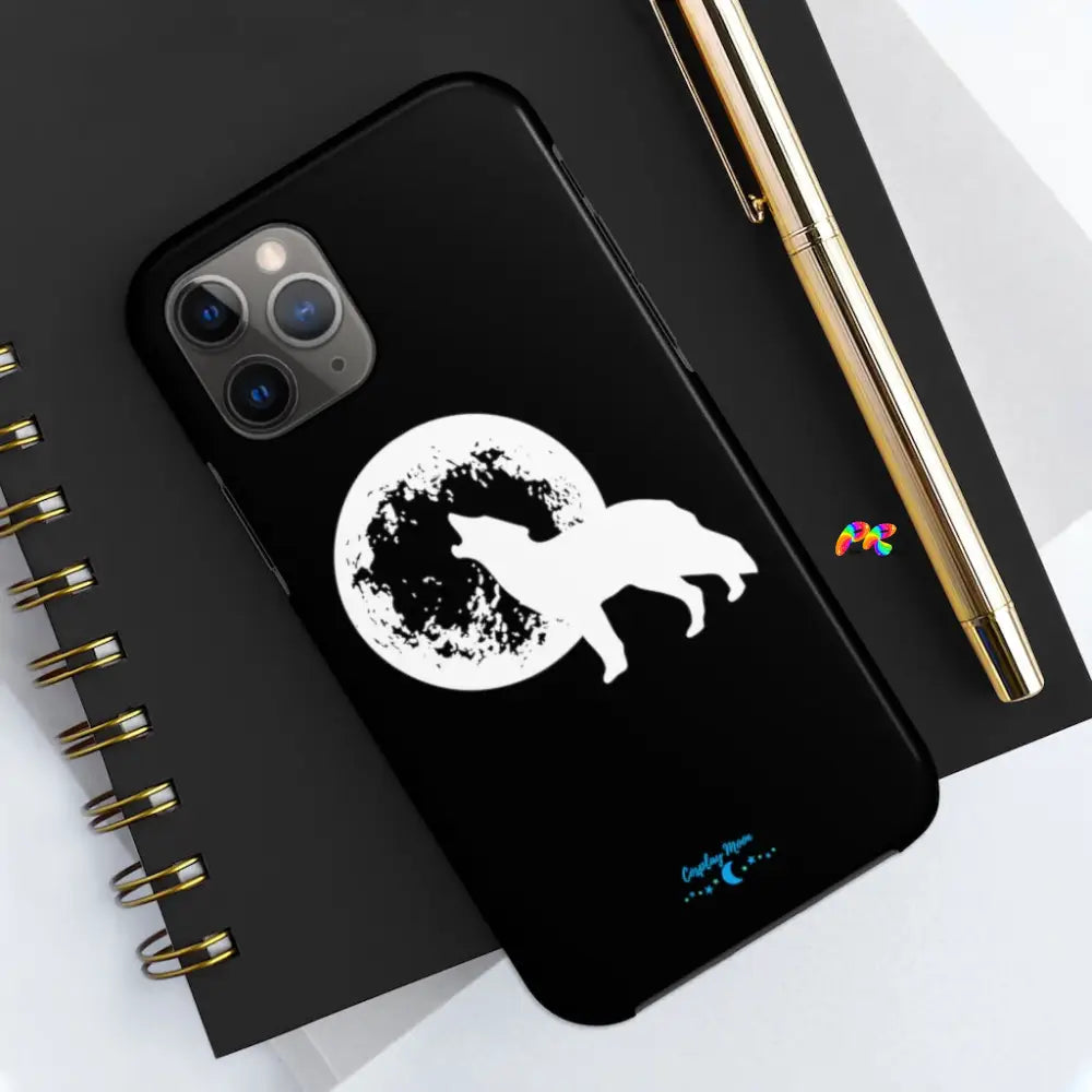 Full Moon and Wolf Tough Phone Cases