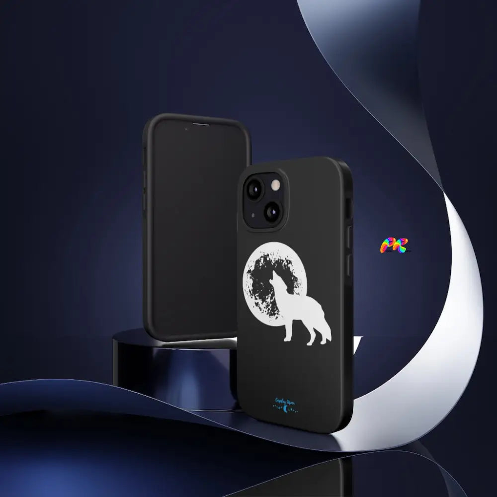 Full Moon and Wolf Tough Phone Cases