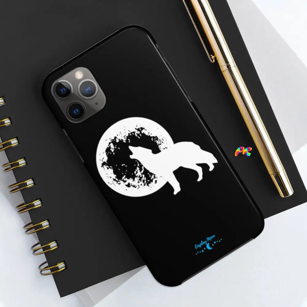 Full Moon and Wolf Tough Phone Cases