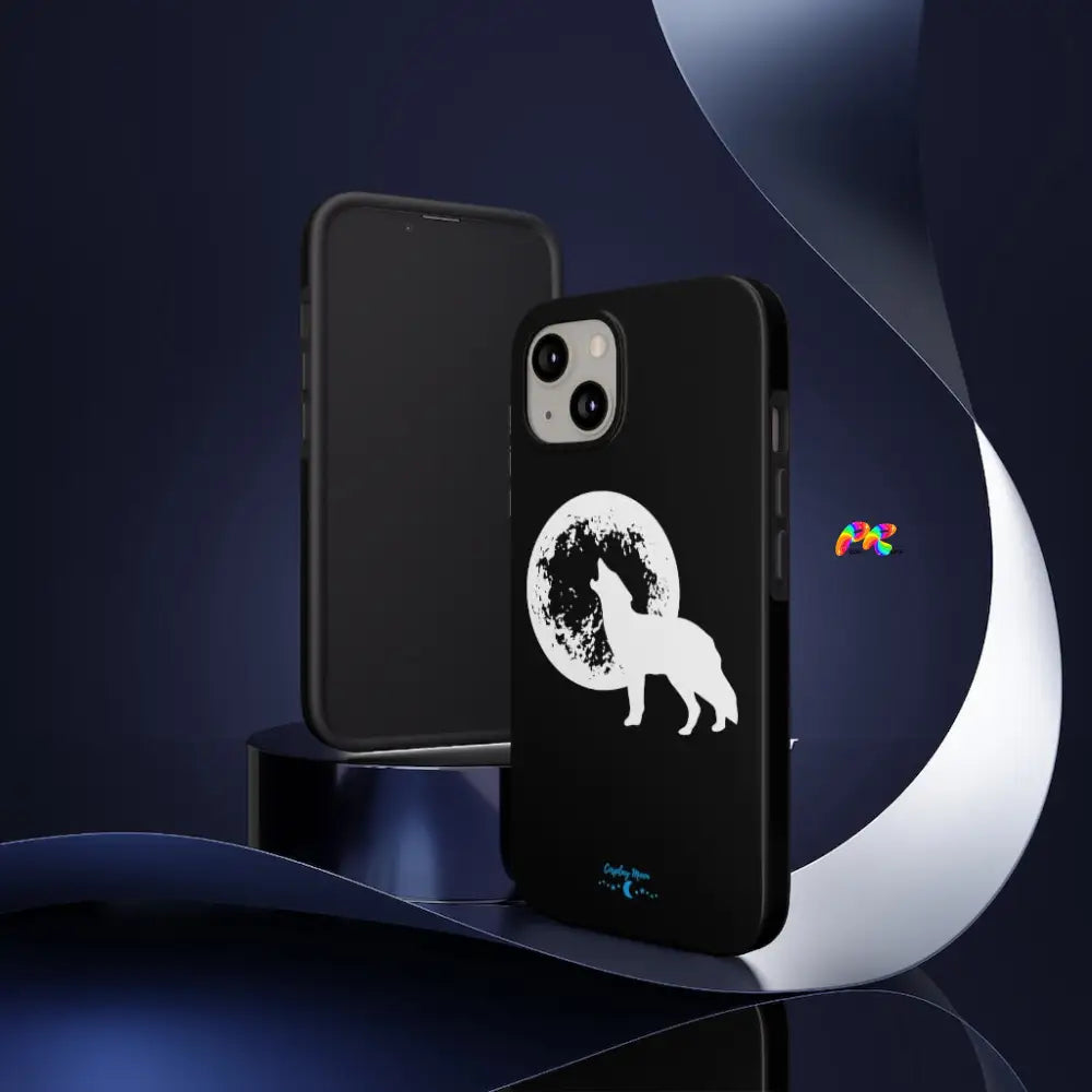 Full Moon and Wolf Tough Phone Cases