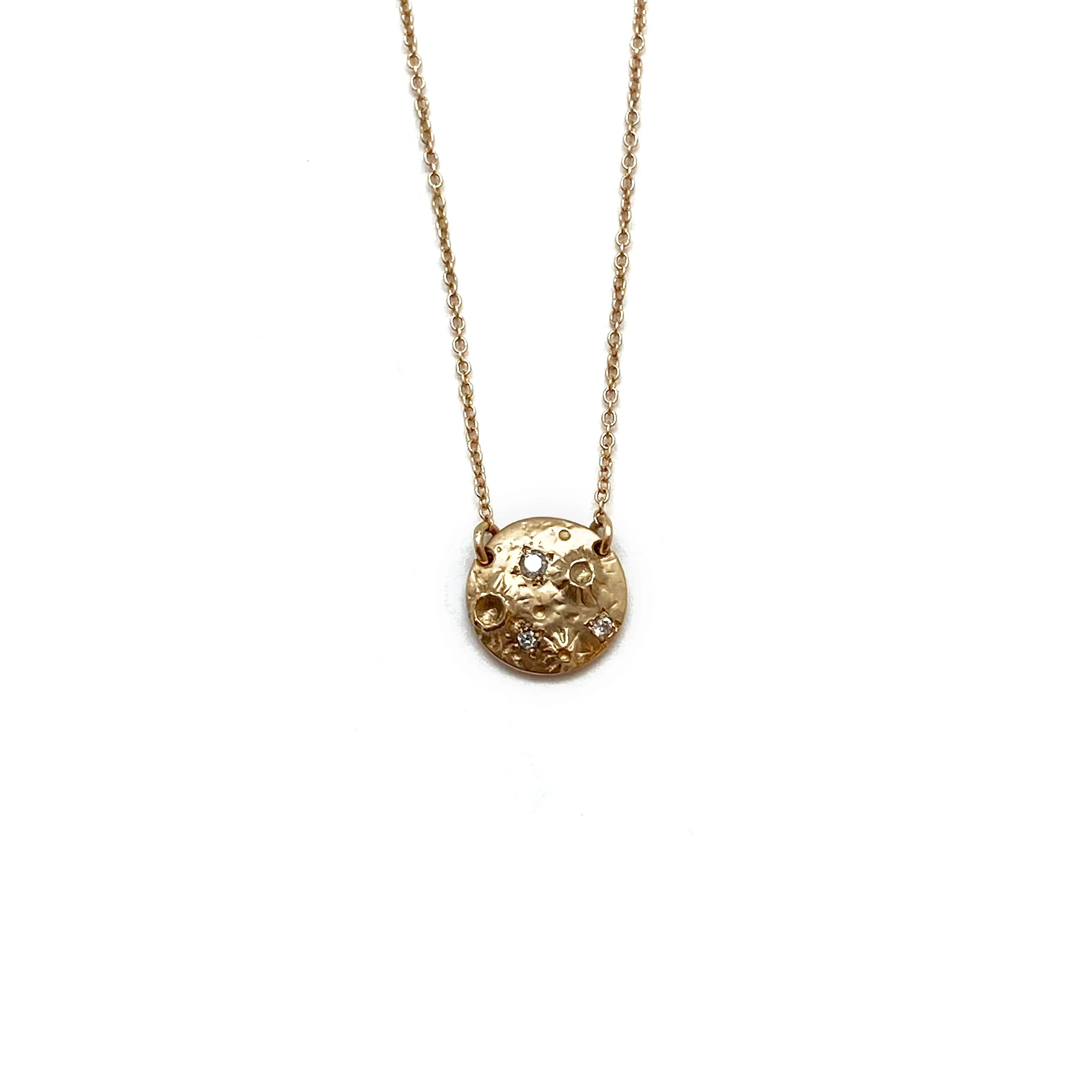 Full Moon Gold & Diamond Pendant