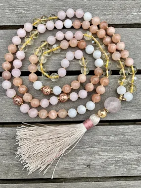 Full Moon Mala Tassel Necklace