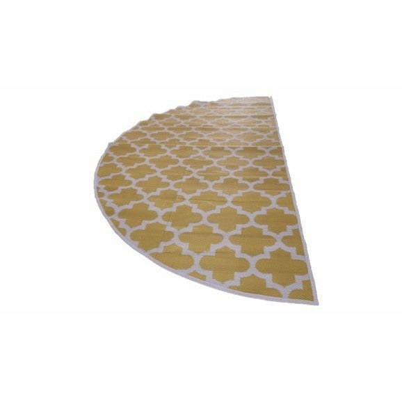 Full Moon Ochre Mat for Glawning and Bell Tents Recycled Polypropylene (two halves)