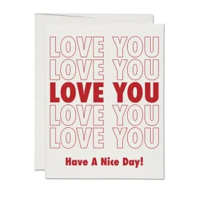 Grocery Bag Love Card