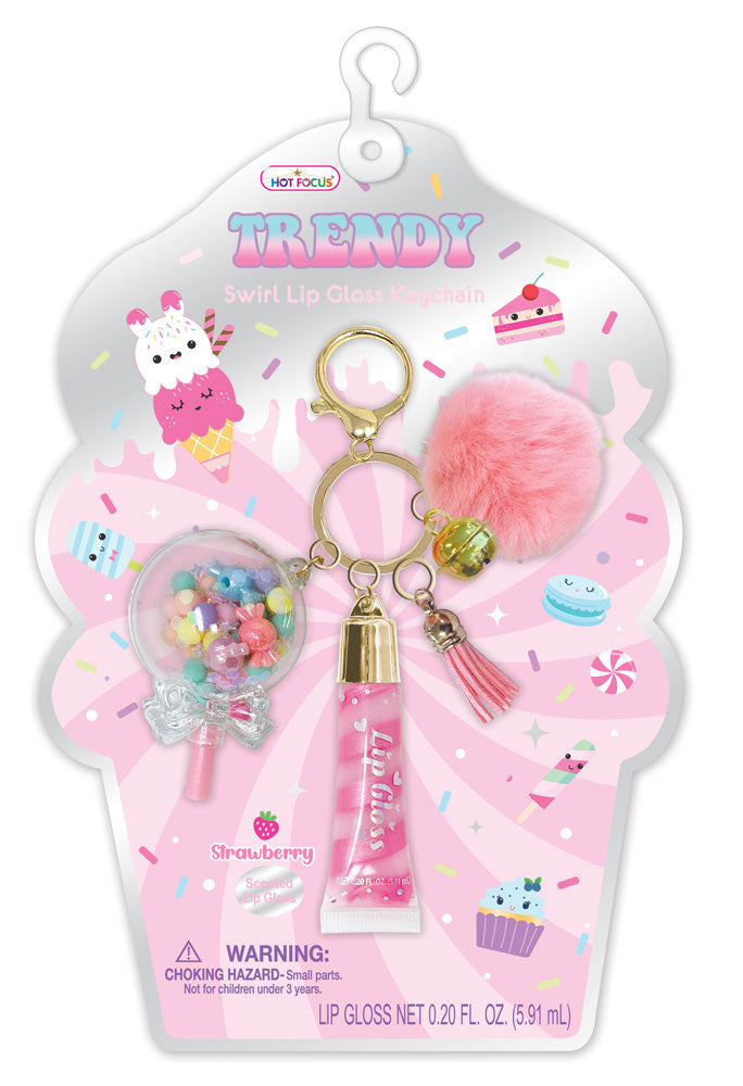 Hot Focus Trendy Lip Gloss with Keychain - Sweet