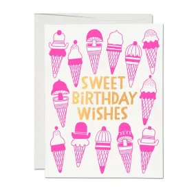 Ice Cream Wishes Birthday Card