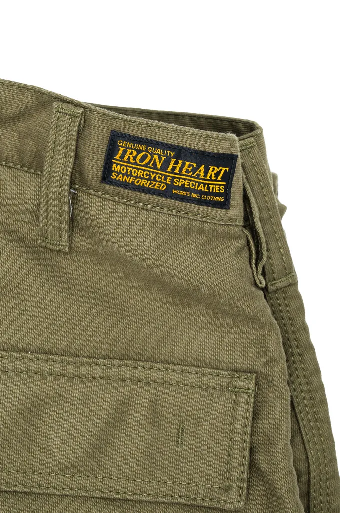 Iron Heart Whipcord Pants - IH-738-GRN - Army Green Cargo