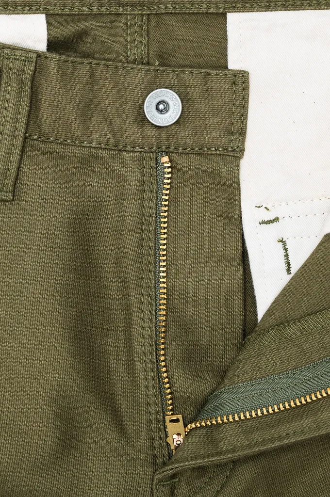 Iron Heart Whipcord Pants - IH-738-GRN - Army Green Cargo