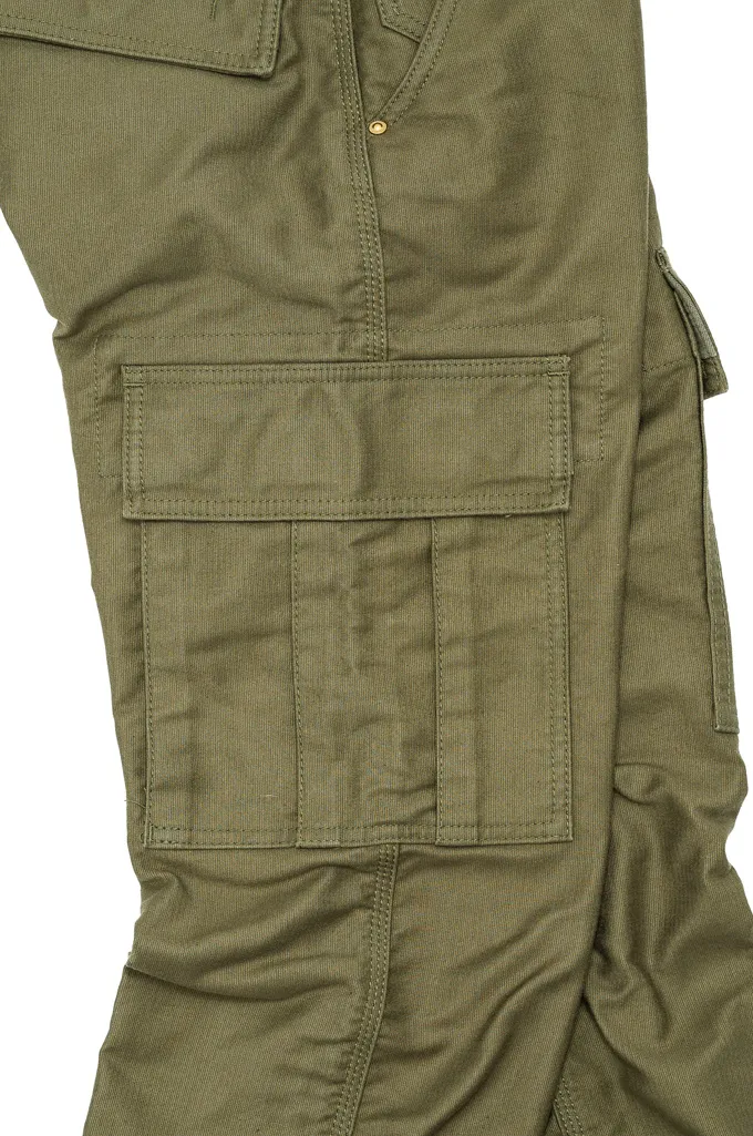 Iron Heart Whipcord Pants - IH-738-GRN - Army Green Cargo