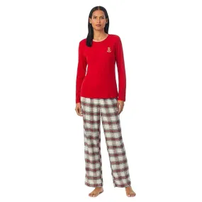 LAUREN Ralph Lauren Long Sleeve Knit Top Long Pants PJ Set