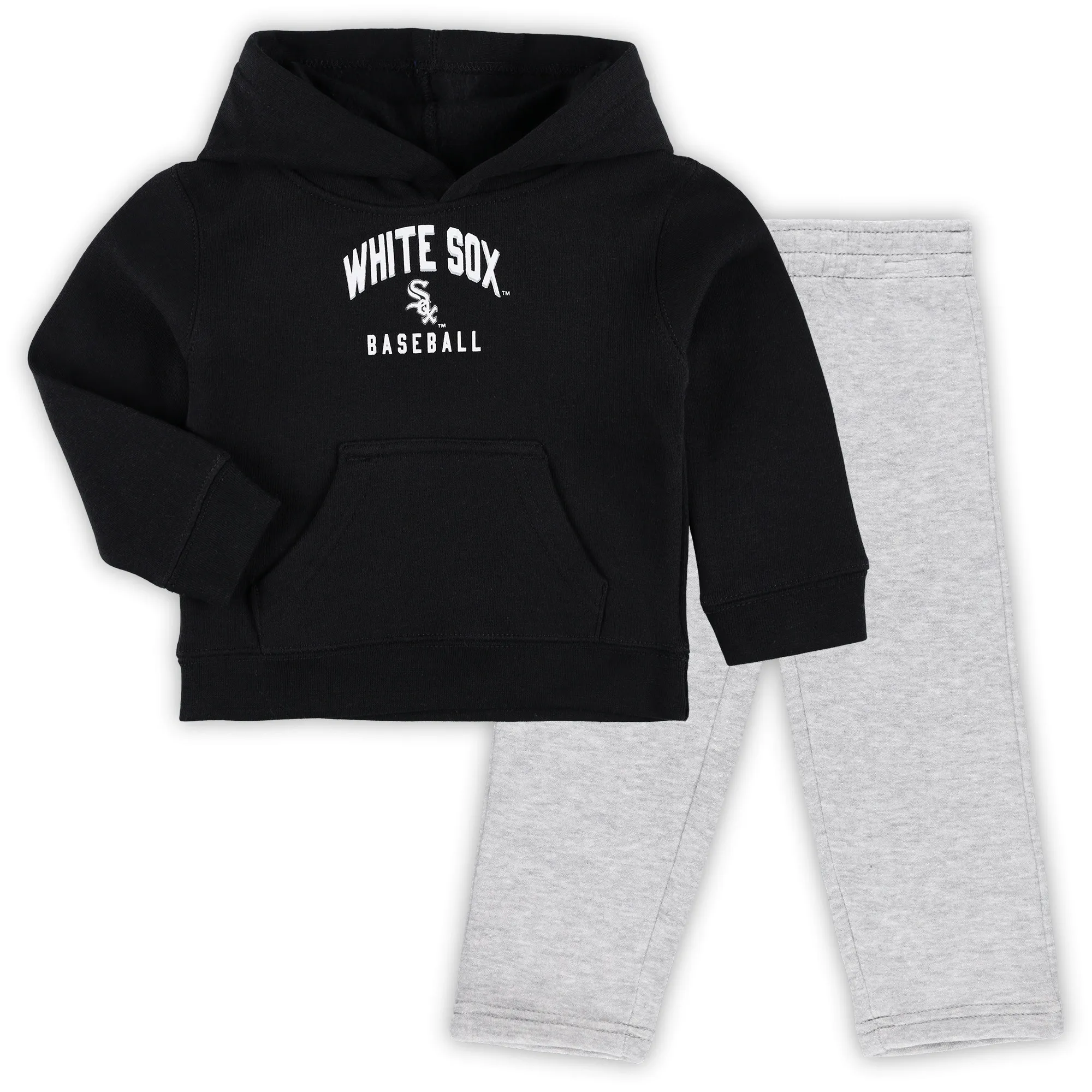 Lids Infant Black/Heather Gray Chicago White Sox Play by Pullover Hoodie & Pants Set