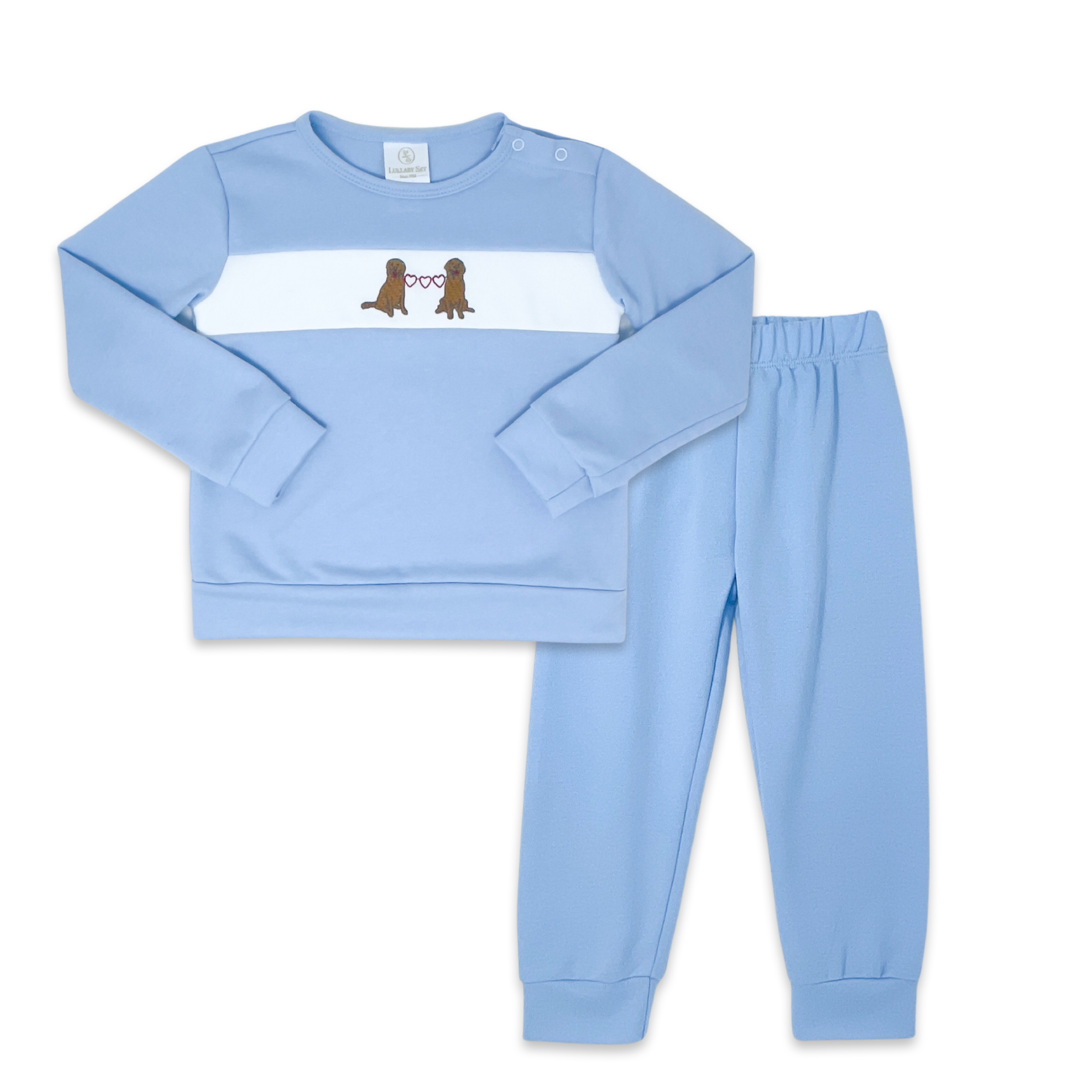 Lullaby Set - Bayou Banded Pant Set - Puppy Love