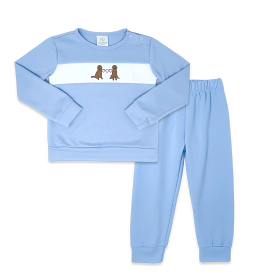 Lullaby Set - Bayou Banded Pant Set - Puppy Love