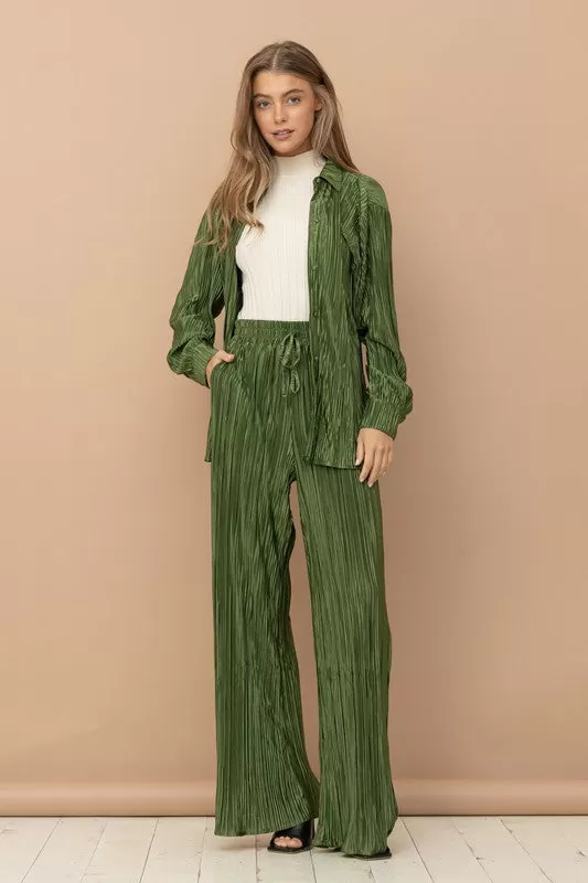 Manning Pleated Blouse Pants Set [ONLINE EXCLUSIVE]