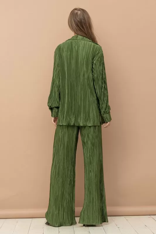 Manning Pleated Blouse Pants Set [ONLINE EXCLUSIVE]