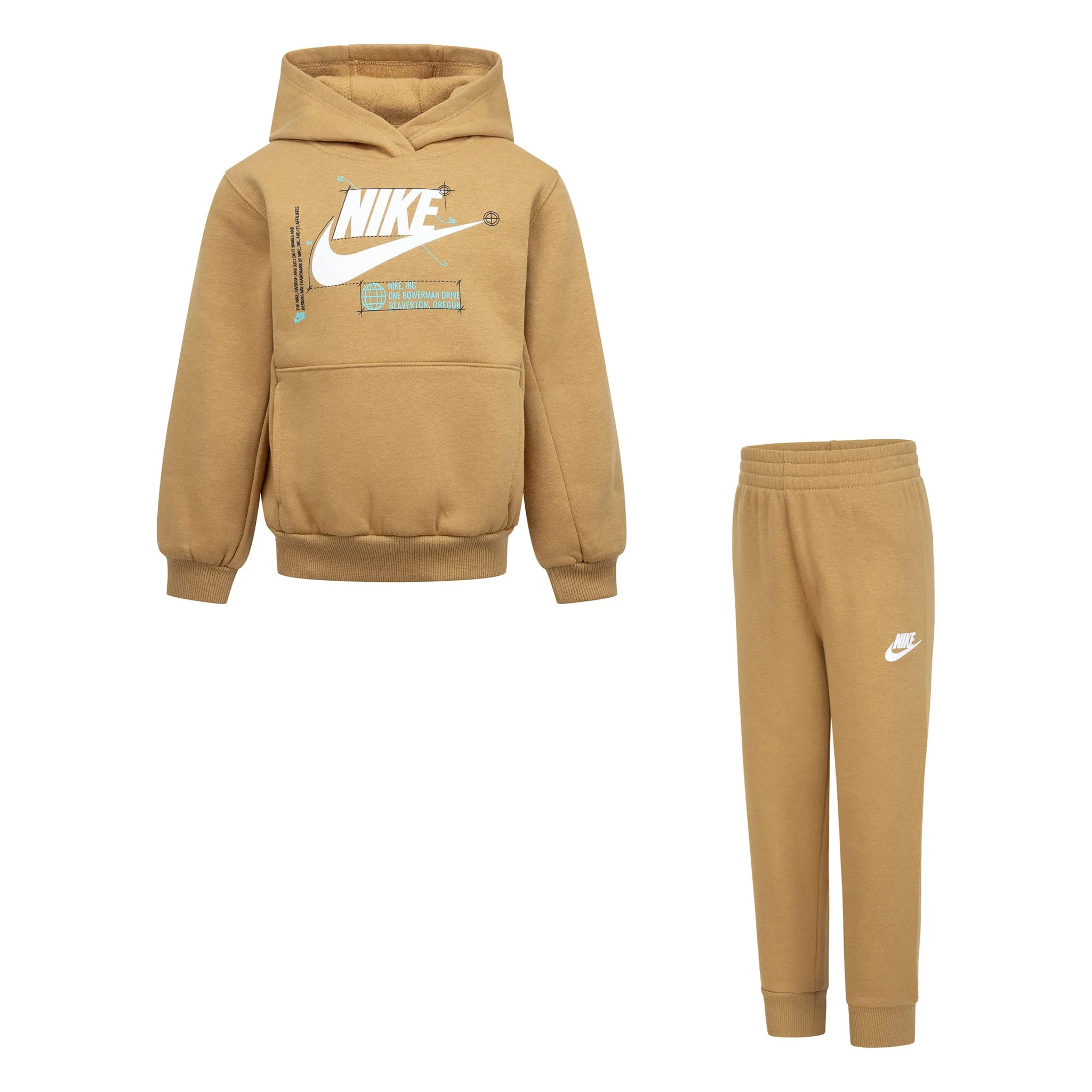 Nike HBR Futura Hoodie Pants Set 4-7y  - Clement