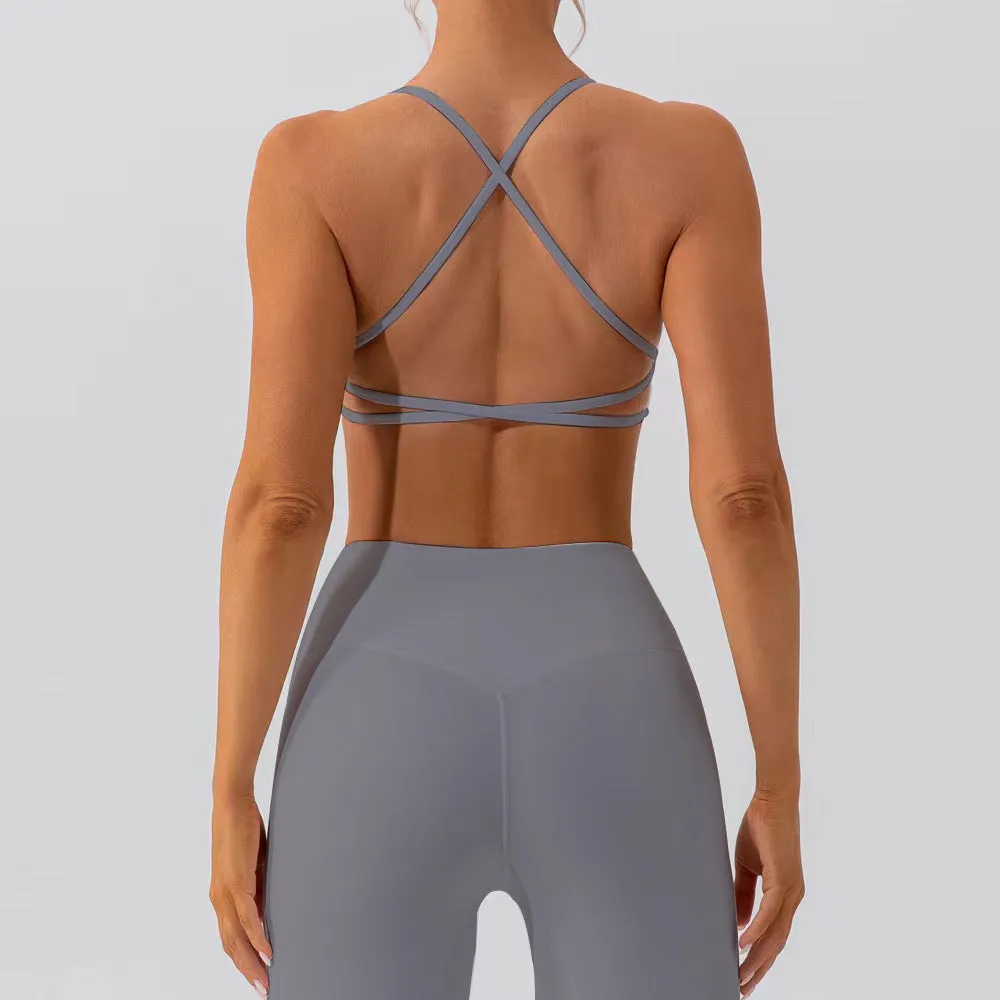 Nude yoga clothing pants two-piece fitness running fast dry exercise yoga set 10 colors