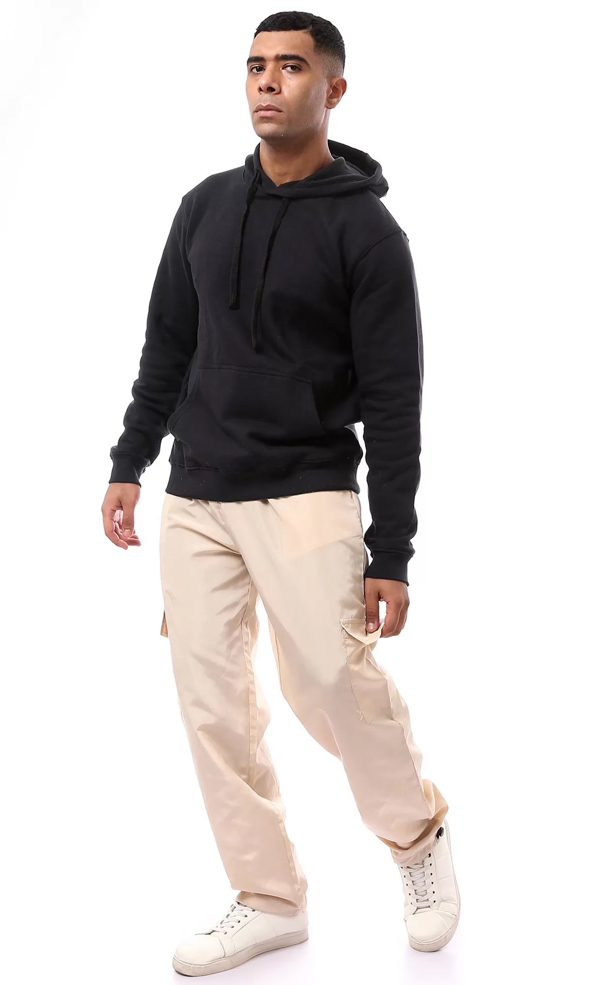 O174507 Slip On Dark Beige Waterproof Cargo Pants