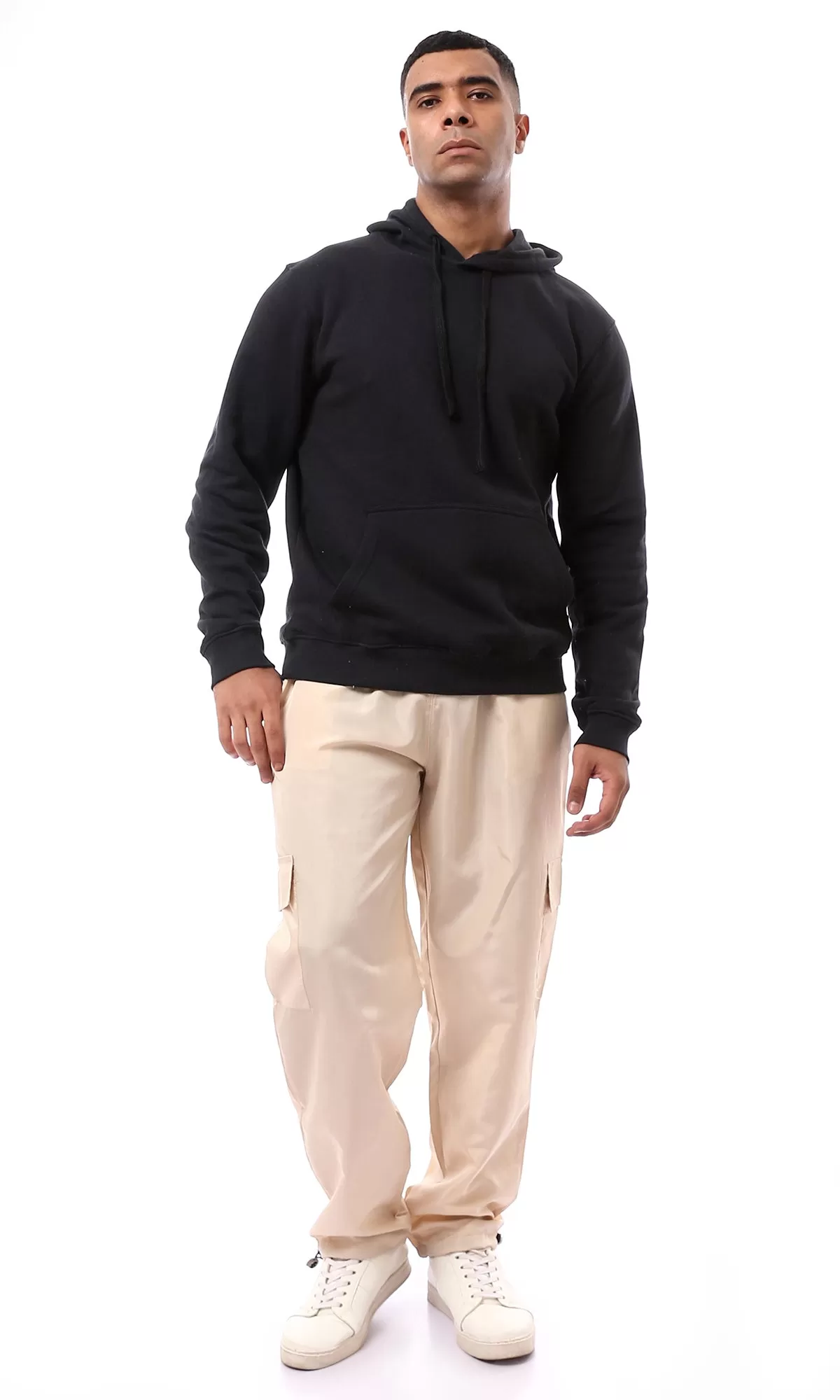 O174507 Slip On Dark Beige Waterproof Cargo Pants