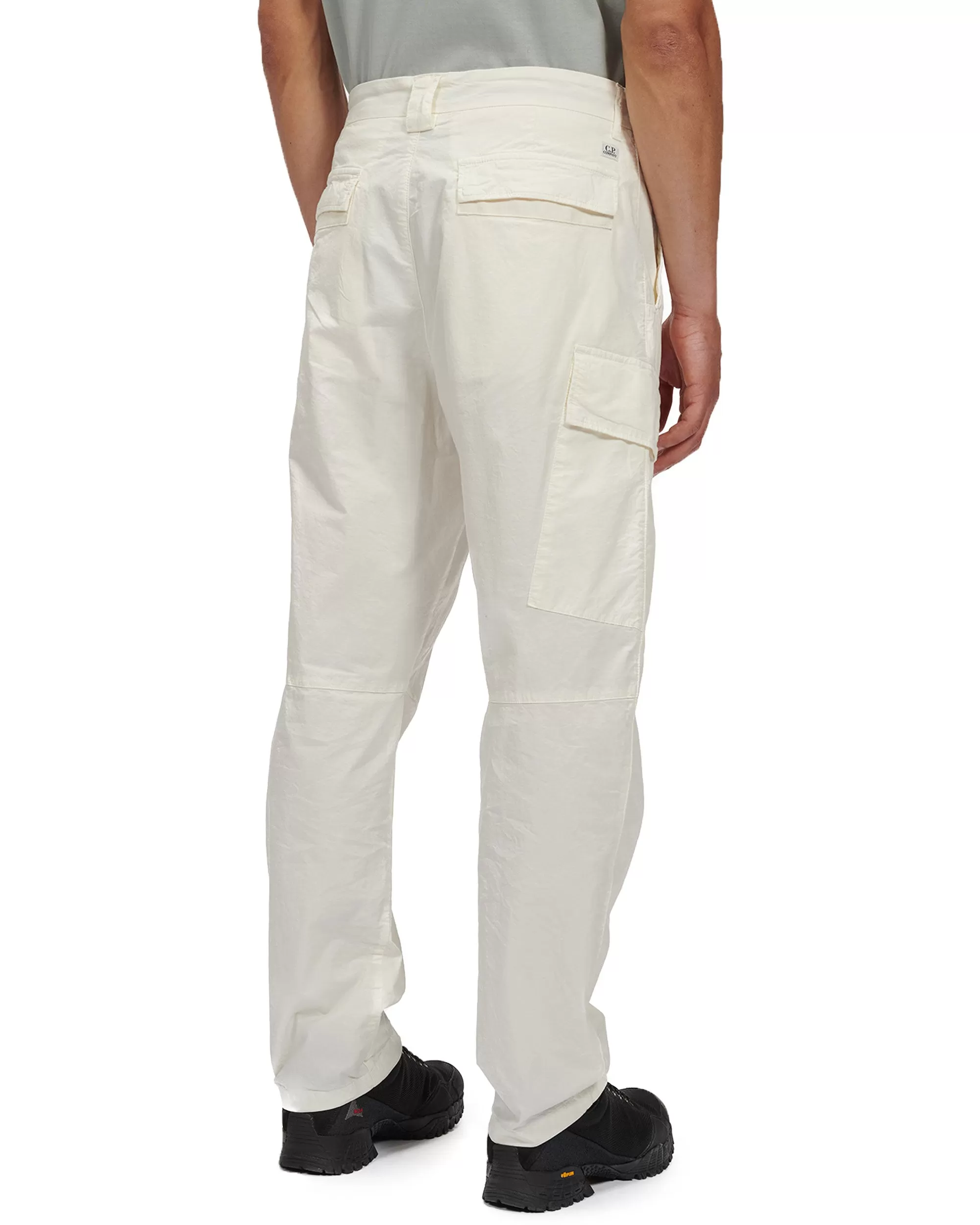 Pantalone Uomo CP Company Twill Stretch Cargo Pants Bianco