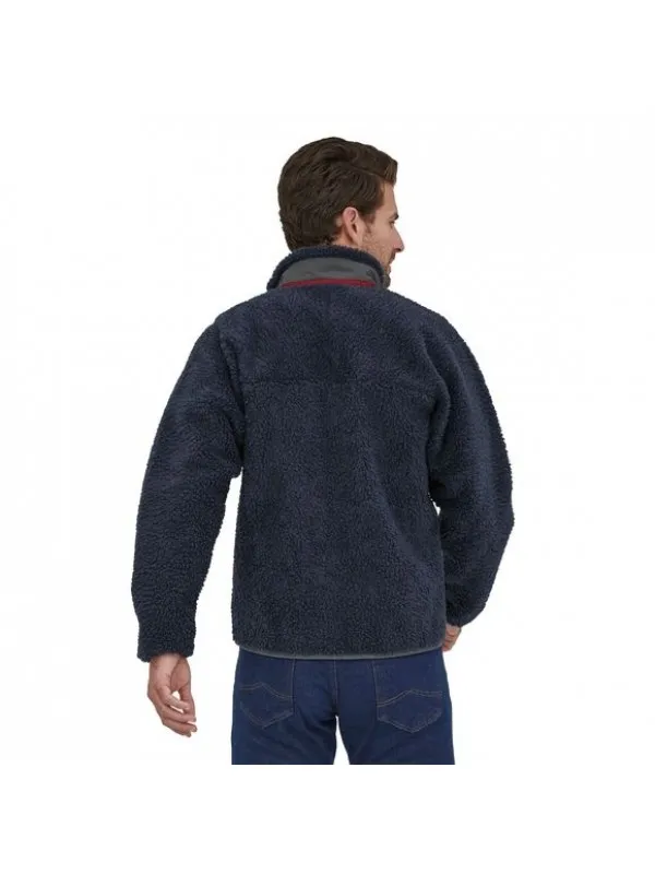 Patagonia Mens Classic Retro-X Fleece Jacket : New Navy w/Wax Red