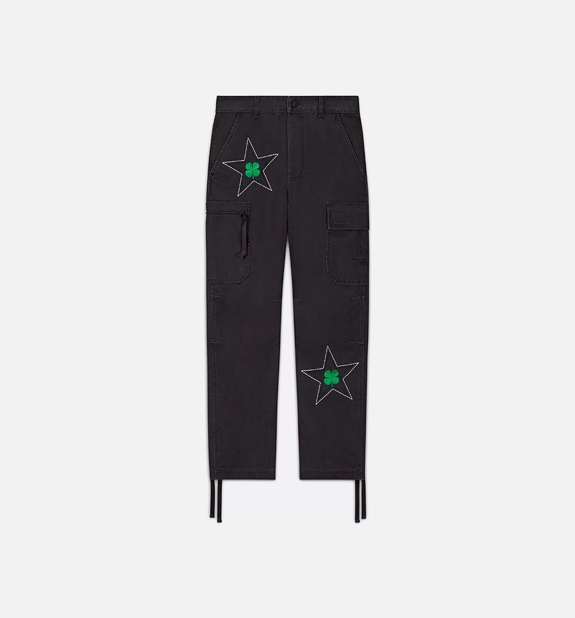 Patta Four Leaf Clover Cargo Mens Pants - Black