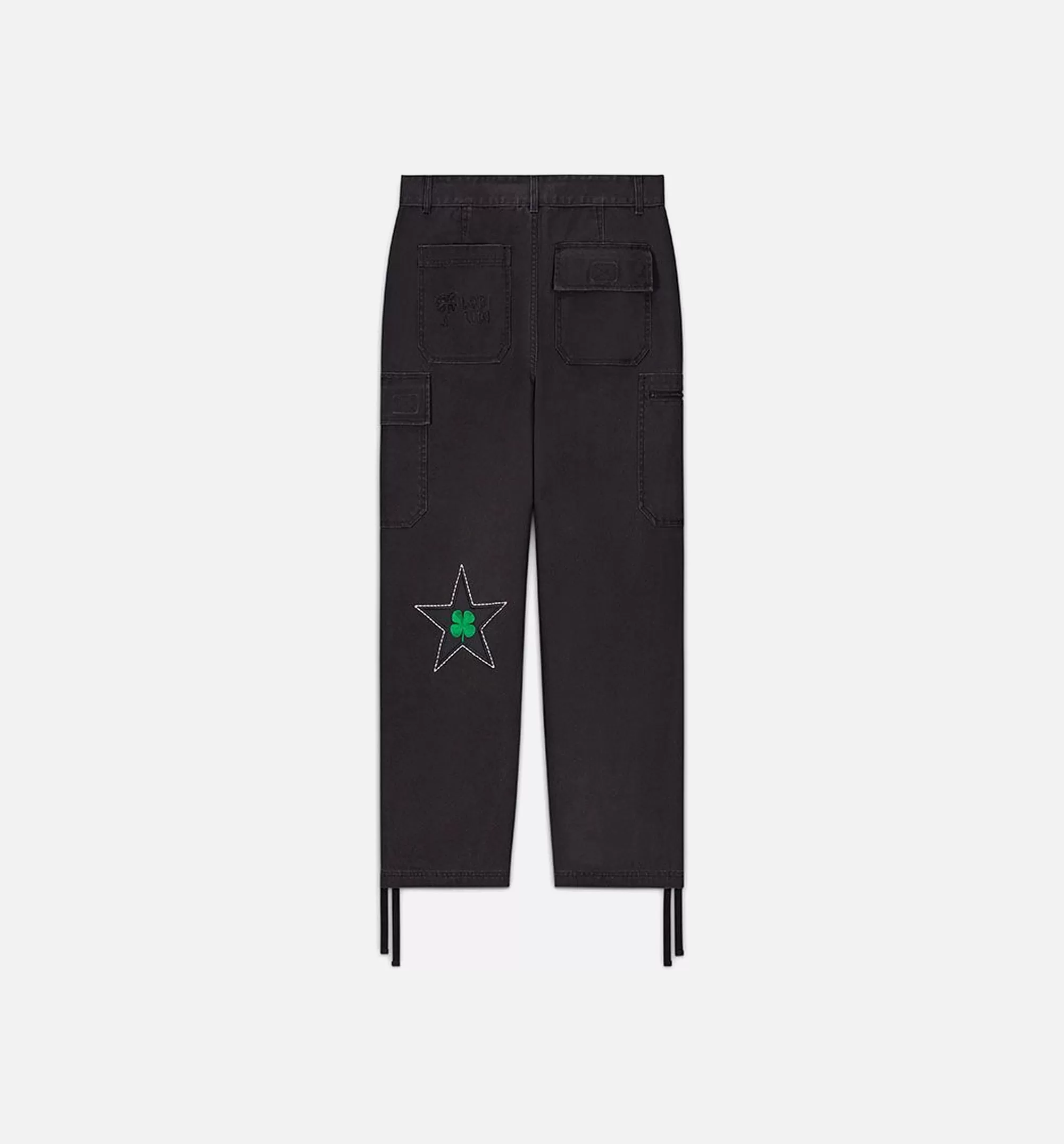 Patta Four Leaf Clover Cargo Mens Pants - Black