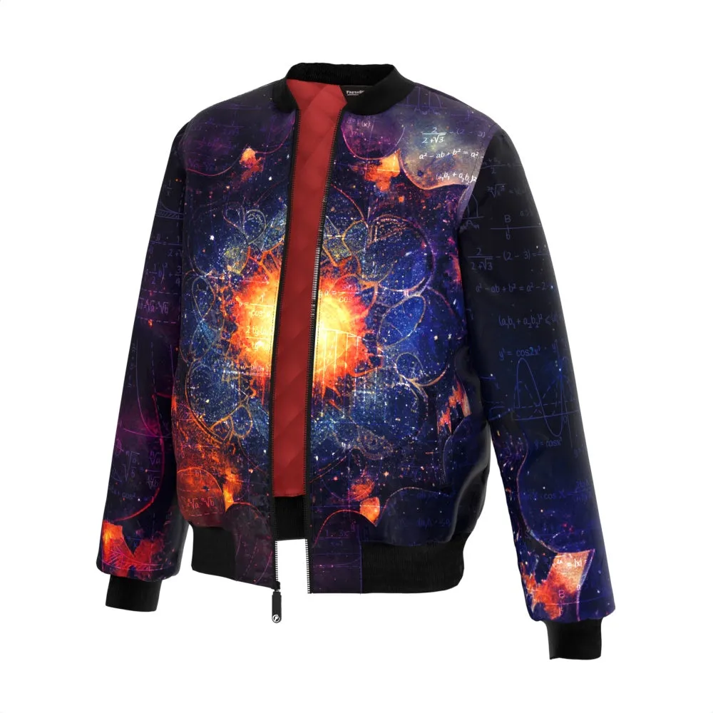 Purple Mandala Math Bomber Jacket