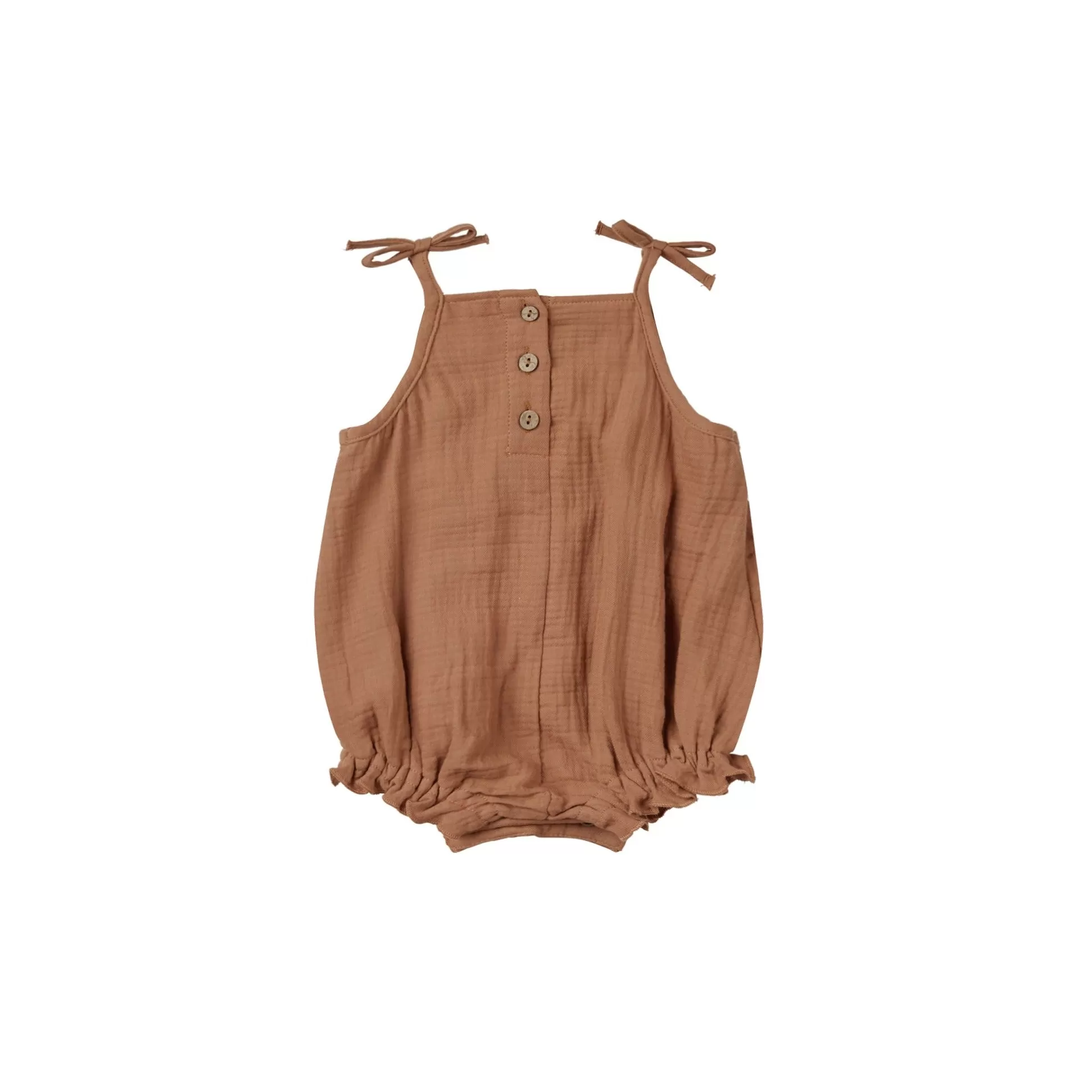 Quincy Mae Betty Romper - Clay