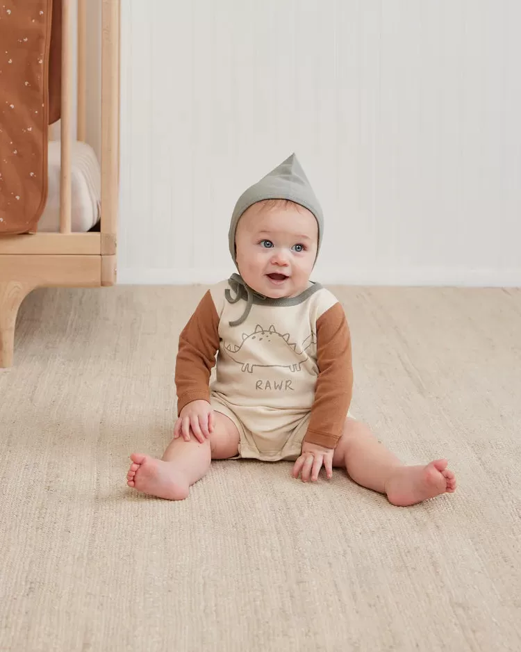 Quincy Mae - Dino Long Sleeve Romper