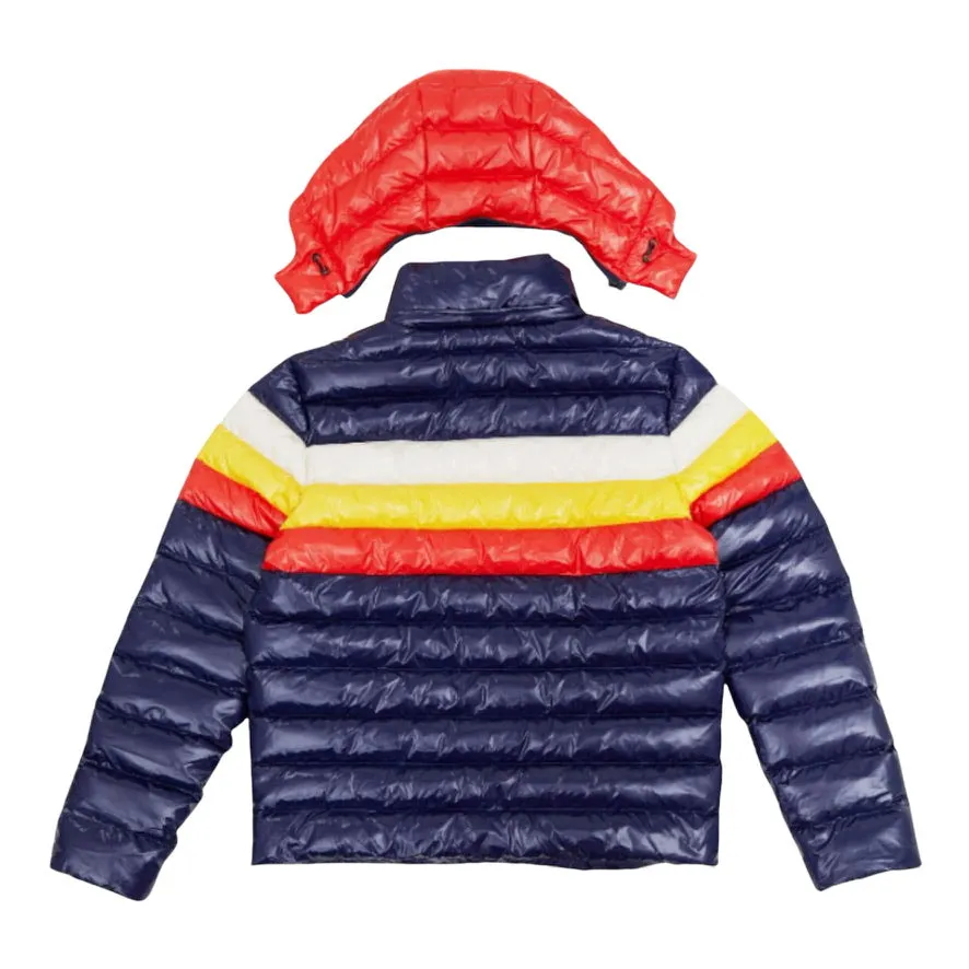 ROKU STUDIO: Shiny Color Block Bubble Jacket RK6480490