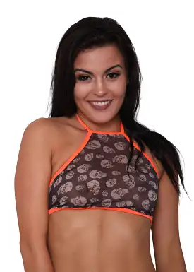 Sassy Assy Sheer Mesh Bandeau Top- Sheer Clothing