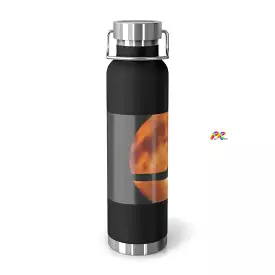 Silhouette of Cat on A Branch Under Full Moon 22oz Vacuum Insulated Bottle