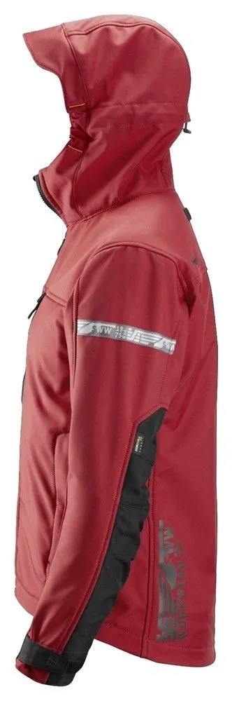 Snickers 1229 AllroundWork, Softshell Jacket Hood - Chili Red