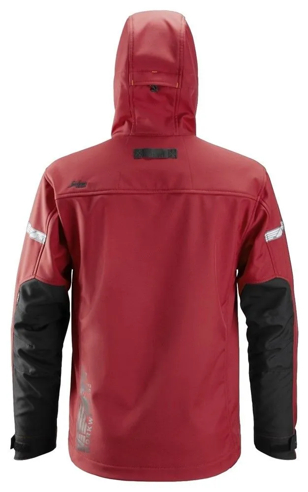 Snickers 1229 AllroundWork, Softshell Jacket Hood - Chili Red