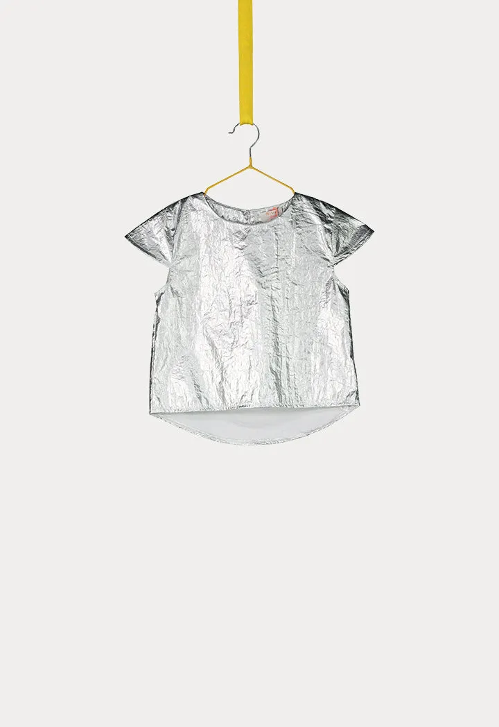 Solid Foil Crop Top