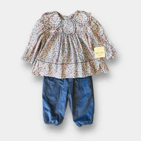 Sophie & Lucas Mulberry Floral Pants Set 24 Months NWT