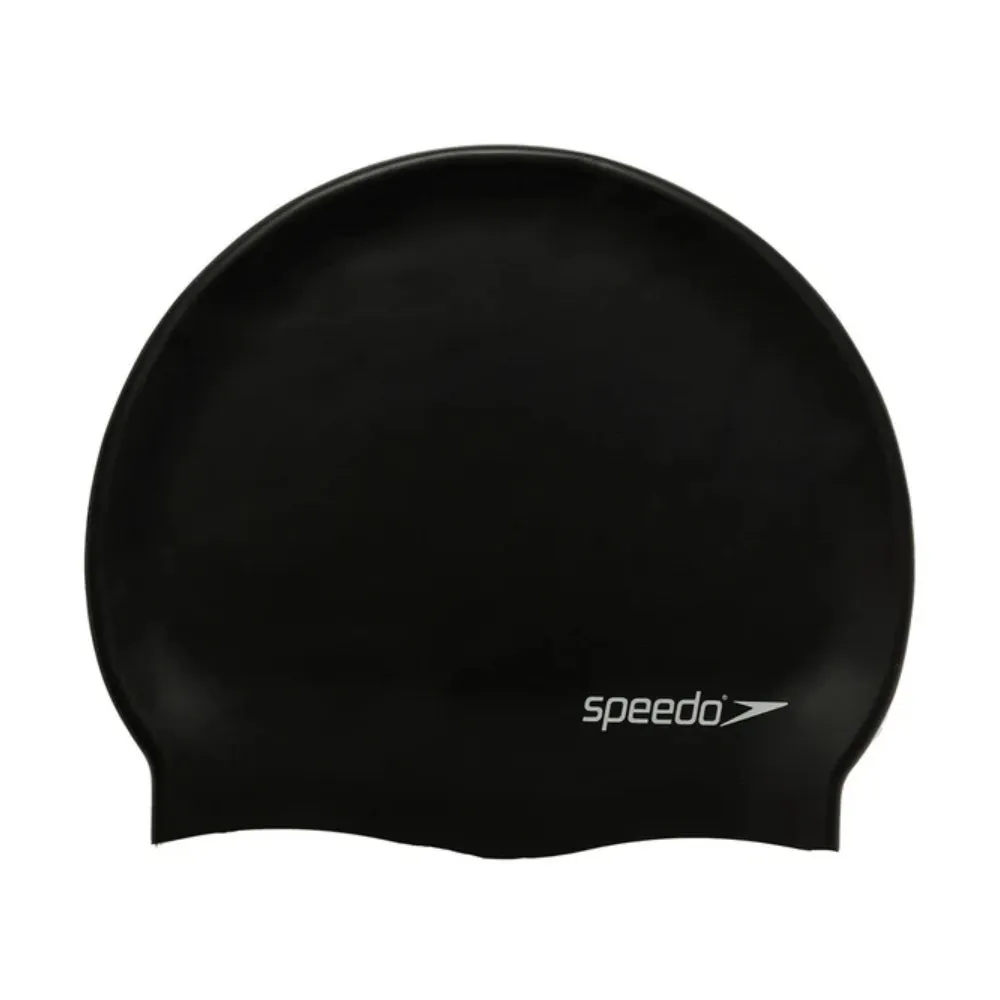 Speedo Flat Silicone Swimming Cap (Black)