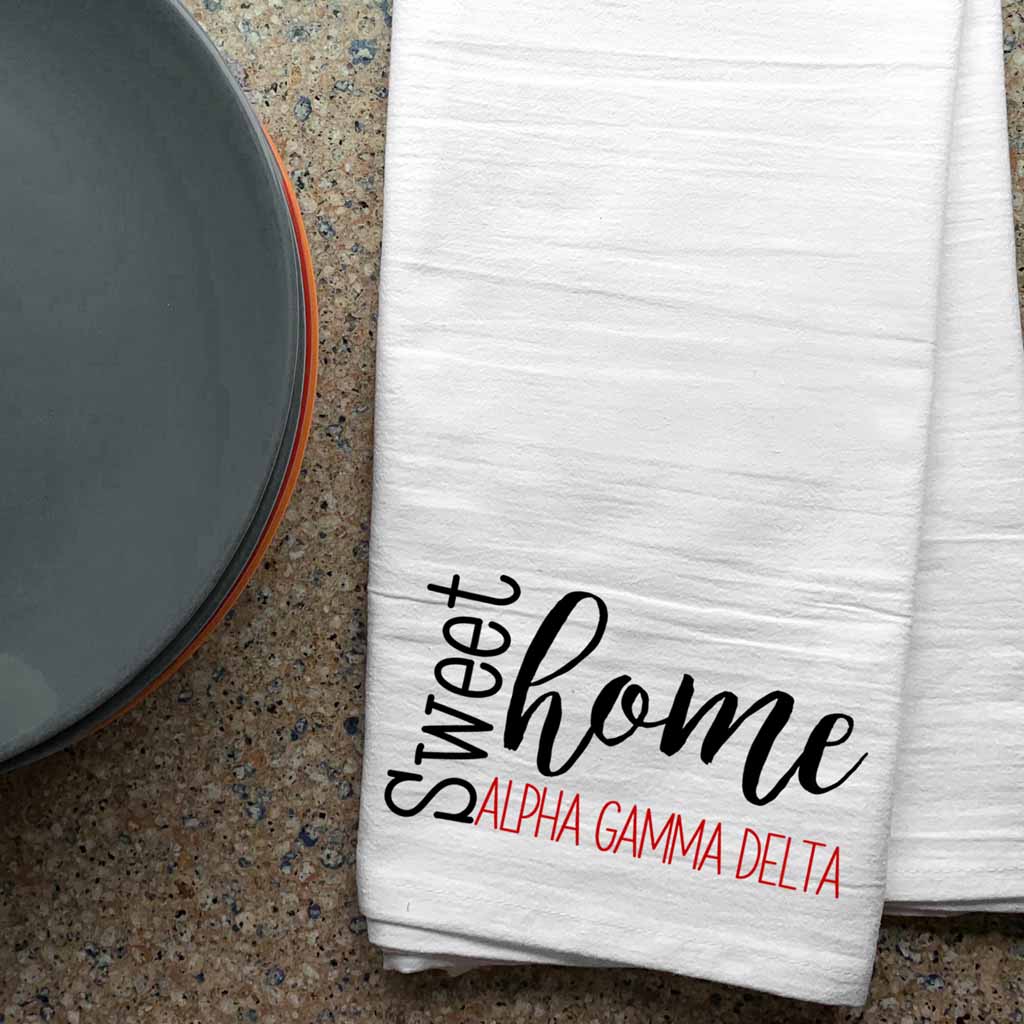 Sweet Home Alpha Gamma Delta Sorority Kitchen Towel